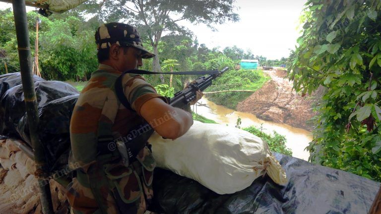 LoC-like situation, police pointing guns at each other — images from Assam-Mizoram border