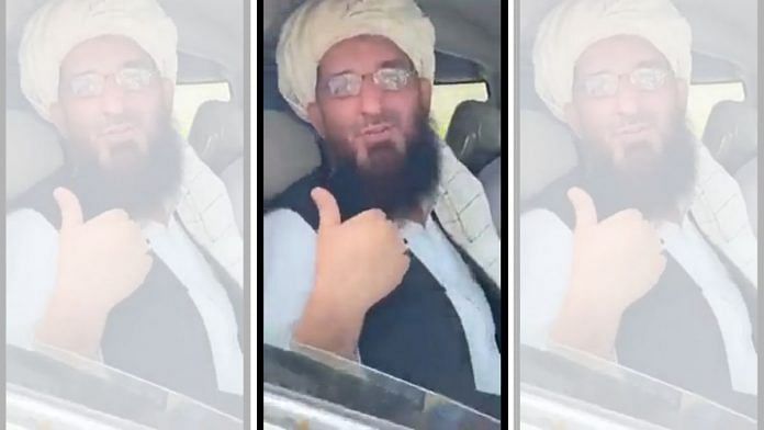 Screenshot from video purportedly showing al Qaeda leader Amin al-Haq returning to his home province in Afghanistan | Twitter