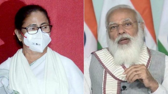 File photo of Mamata Banerjee(left) and PM Narendra Modi (right) | Twitter/@ANI