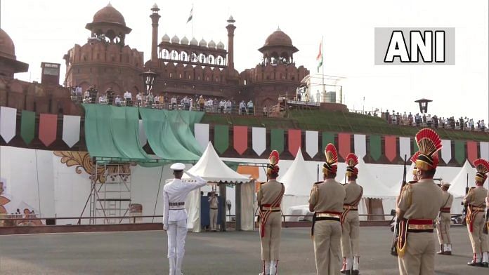The full dress rehearsal for Independence Day being held at Red Fort, New Delhi on 13 August 2021 | ANI