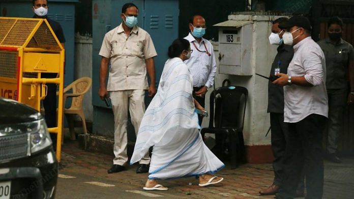 West Bengal CM Mamata Banerjee during her Delhi visit last week | Manisha Mondal | ThePrint
