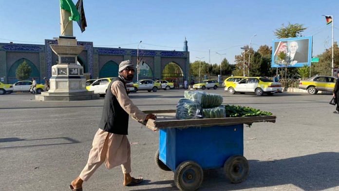 A crossing in Mazar-e-Sharif, the capital of Balkh province in Afghanistan. President Ashraf Ghani arrived in the key northern city to take stalk of the situation as Taliban launches offensives at the city's borders, on 11 August 2021 | Nayanima Basu | ThePrint