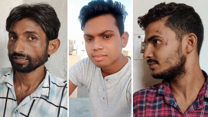 (L-R) Sanjay, Anuj Kumar and Chandan Singh were kidnapped and assaulted by a group of men last week. Kumar (centre; image by special arrangement) succumbed to his injuries | Bismee Taskin | ThePrint