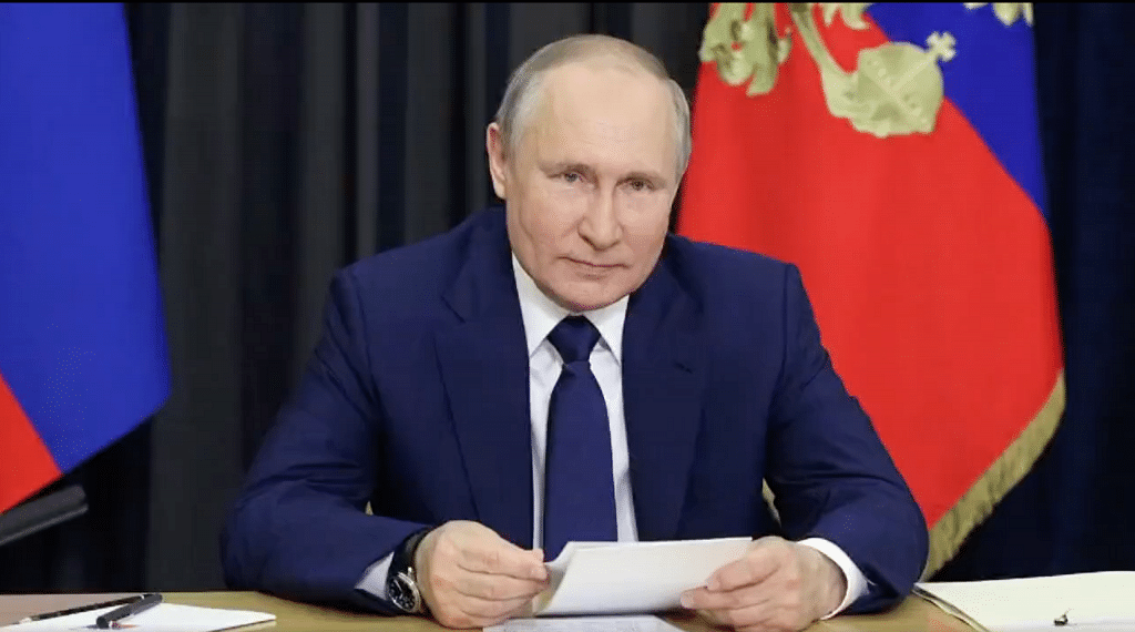Russian President Vladimir Putin. The “pro-Putin” ruling party, United Russia, is expected to retain its constitutional majority in the Duma. | @RusEmbIndia | Twitter