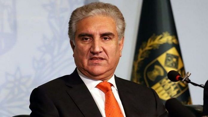 File photo of Pakistan Foreign Minister Shah Mahmood Qureshi | Photo: @pid_gov | Twitter