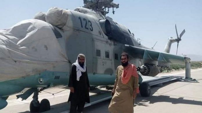 The Mi-24V attack helicopter seized by the Taliban | Twitter | @JosephHDempsey