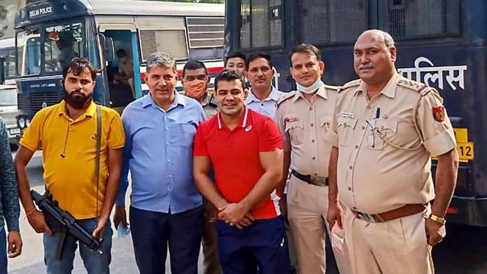 Wrestler Sushil Kumar being shifted from the Mandoli jail to Tihar in New Delhi on 25 June, 2021 | PTI