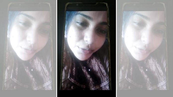 Screenshot from video that Deepika Kishen purportedly put out before her death | Screenshot