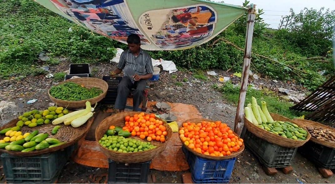 A vegetable vendor in Wasseypur | Photo: Soniya Agrawal | ThePrint