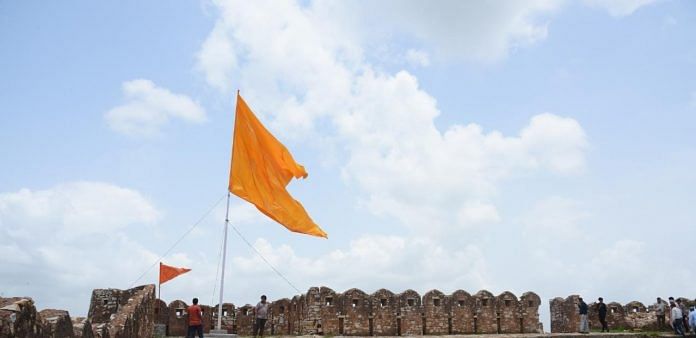 The hoisting of the saffron flag has led to tension at Amagarh fort in eastern Jaipur | By special arrangement