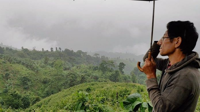 Dailong secretary Hiamkamang Gonmei explains where the 100-km road connecting Tamenglong to Assam will come up in the hills | Simrin Sirur | ThePrint