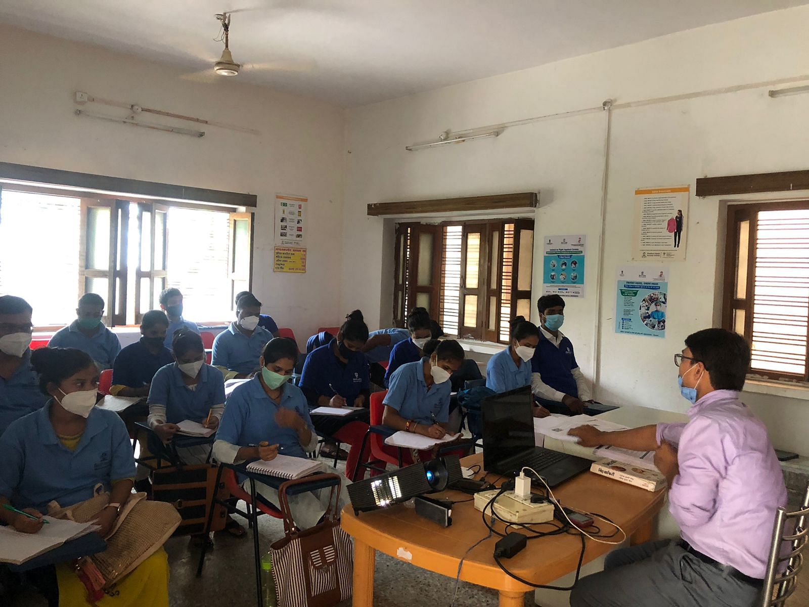 A Pradhan Mantri Kaushal Vikas Yojana training class in progress in UP | Jyoti Yadav | ThePrint