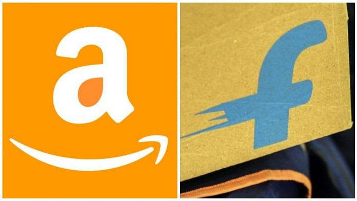Amazon and Flipkart logo | Flickr/Bloomberg