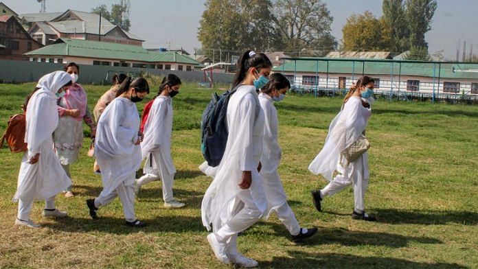 Representational image of female students in J&K | PTI
