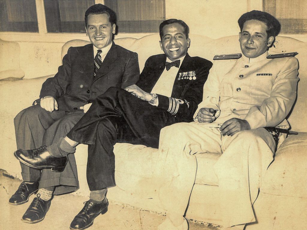 YN Singh as a Commander at INS Garuda, hosting a visiting Soviet delegation. | Photo Credit: Special Arrangement