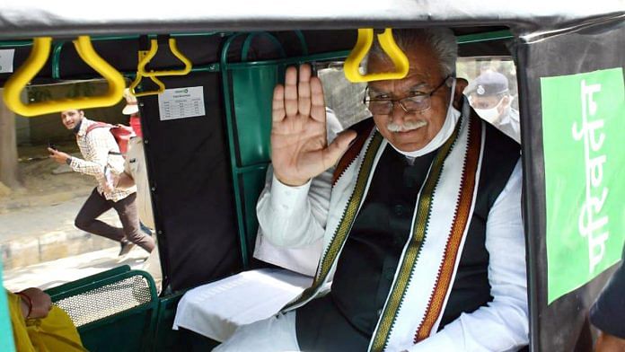 File image of Haryana Chief Minister Manohar Lal Khattar | Photo: ANI