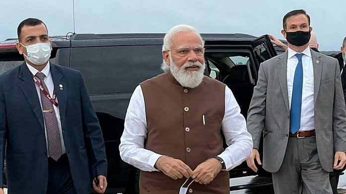 Prime Minister Narendra Modi on his arrival in the US | Photo: ANI