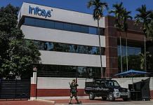 An Infosys Ltd. office building in the Electronic City area of Bengaluru | Photographer: Dhiraj Singh | Bloomberg
