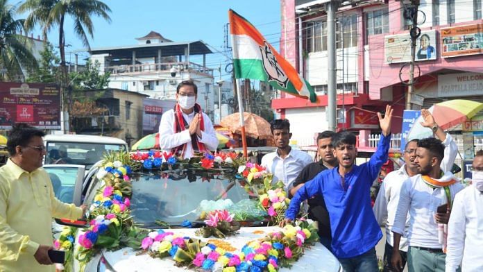 Birajit Sinha, Tripura Congress's new chief, in Agartala | Samrat Roy | Twitter