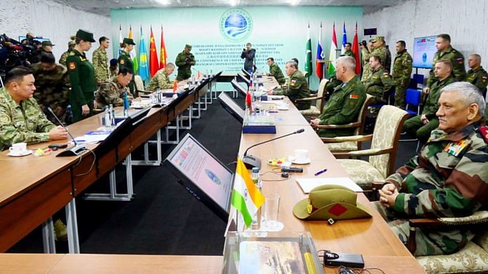 Chief of Defence Staff General Bipin Rawat attends the conference of the Chiefs of General Staff of the SCO member states in Russia's Orenburg, on 23 September 2021 | ANI photo