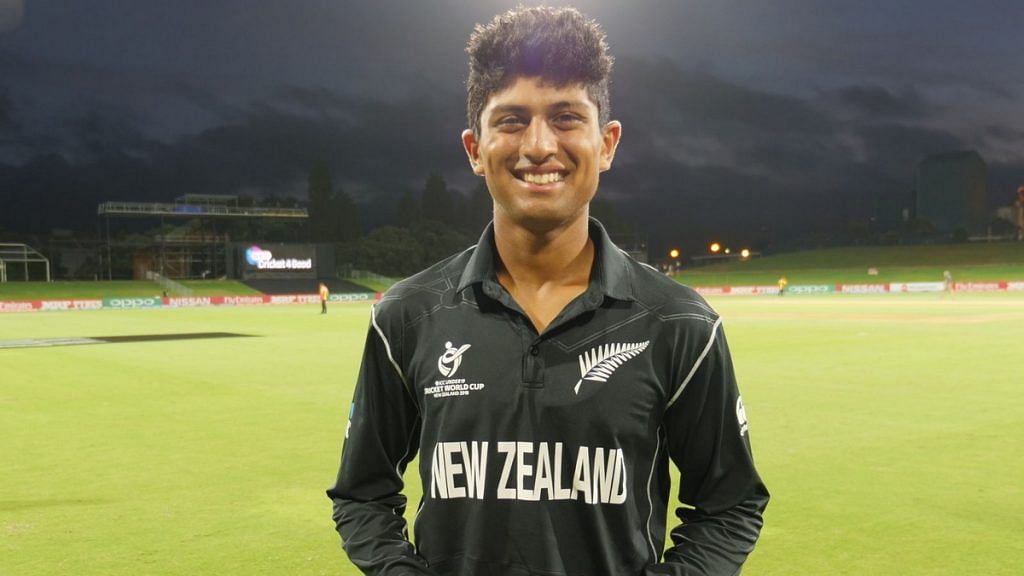 New Zealand all-rounder Rachin Ravindra pictured at the ICC Under-19 World Cup in 2018 | Photo: Twitter | @CricketWorldCup