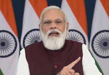 Delhi: Prime Minister Narendra Modi addresses at a function to mark the Lokarpan of Sardardham Bhavan and Bhoomi Pujan of Sardardham Phase - II Kanya Chhatralaya, through video conferencing, in New Delhi. (PTI Photo)