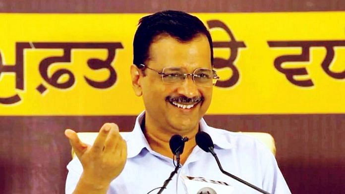 Delhi CM and AAP national convener Arvind Kejriwal addresses a press conference, in Ludhiana on 30 September 2021 | PTI Photo