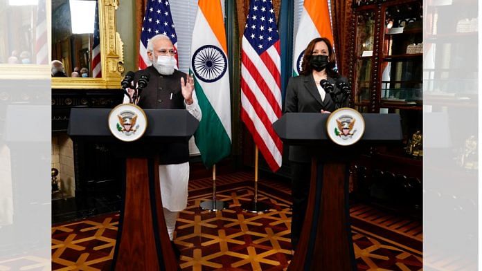 PM Narendra Modi and VP Kamala Harris meet in Washington DC| Twitter /@PMOIndia