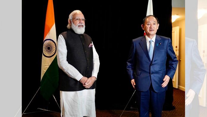 PM Narendra Modi and Japanese counterpart Yoshihide Suga had a fruitful meeting in Washington DC on 23 September 2021| Twitter /@PMOIndia
