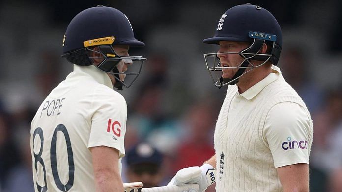 English batsmen Ollie Pope and Jonny Bairstow built an important partnership on Day 2 of the fourth test match between India and England | Twitter | @englandcricket