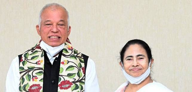 Former Goa chief minister Luizinho Faleiro meets West Bengal Chief Minister Mamata Banerjee, at Nabanna, in Howrah on 29 September 2021