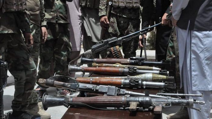 Representational image of seized ammunition| Twitter /@MoDAfghanistan