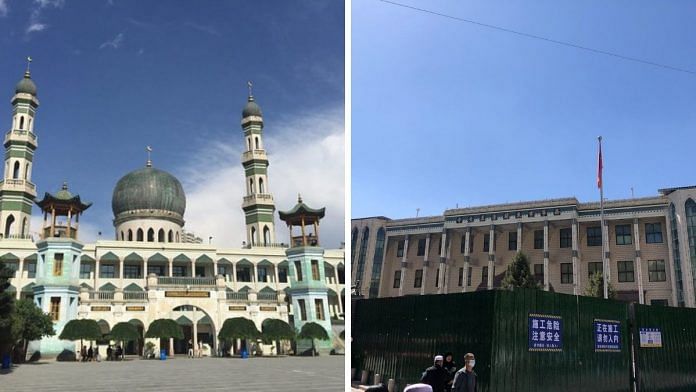 The Dongguan mosque before construction (left) and after renovation (right) | Twitter and tripadvisor.in