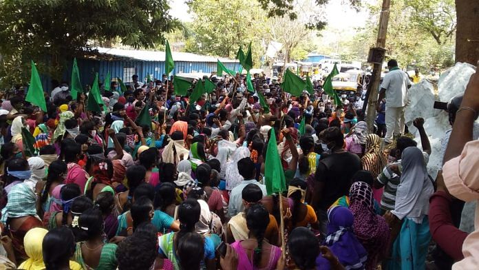Tribals protest at the Bhadrachalam Integrated Tribal Development Agency in June | By special arrangement