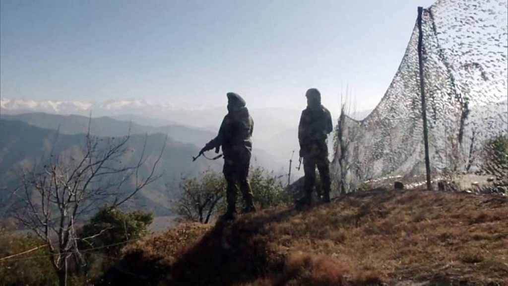 Representational Image of Indian Army soldiers patrolling the Line of Control in Poonch district, Jammu and Kashmir | File photo: ANI