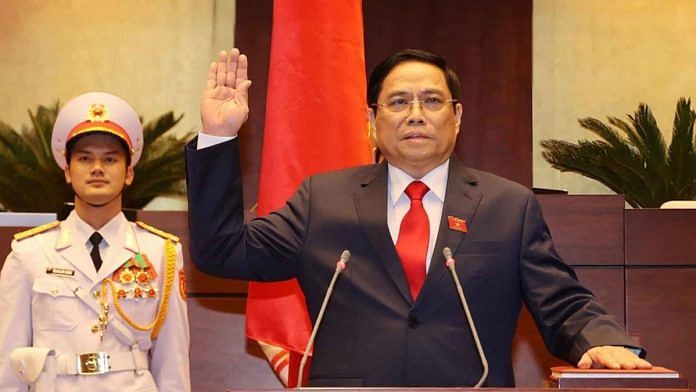Vietnam's Prime Minister Pham Minh Chinh during his oath-taking ceremony in Hanoi (file photo) | Bloomberg