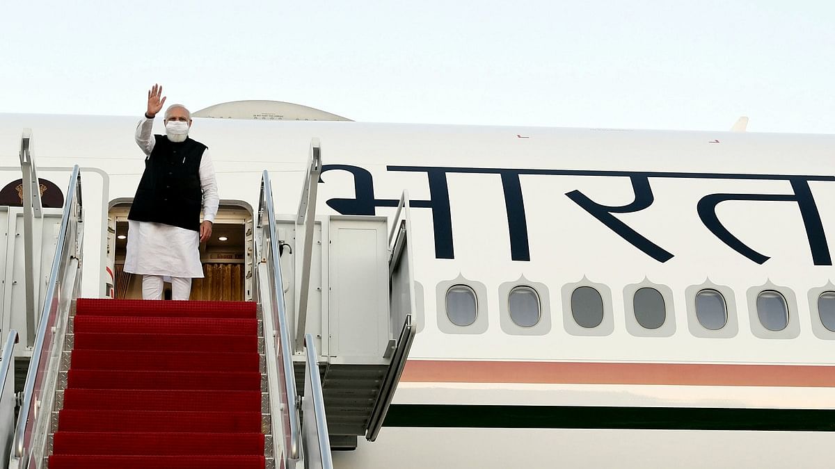 modi Prime Minister Narendra Modi while departing for New York for addressing at the 76th session of UNGA, in Washington DC Friday. | Photo: ANI