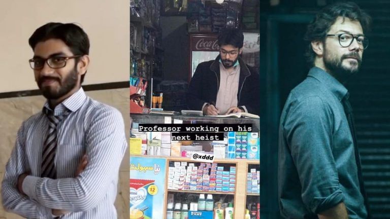 Money Heist Professor now works in a kirana store in Pakistan. Till he robs our state bank