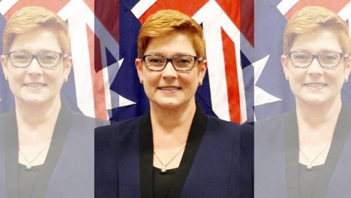 File photo of Australian Foreign Affairs Minister Marise Payne | Commons