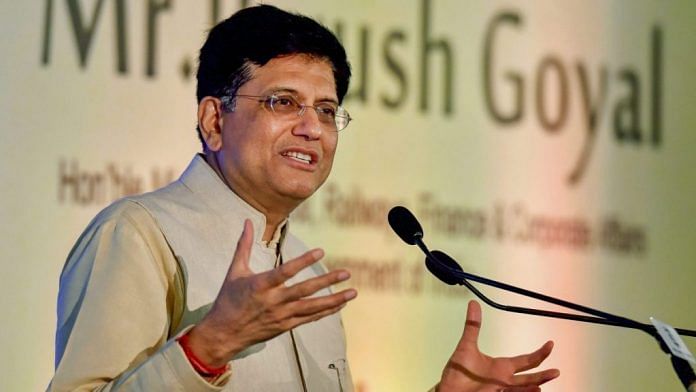 File photo of Commerce and Industry Minister Piyush Goyal | PTI