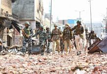 File photo of Delhi Police patrolling the northeast district after riots broke out in February 2020 | Representational Image | Suraj Singh Bisht | ThePrint