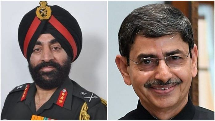Lieutenant General Gurmit Singh and RN Ravi (file photo) | Twitter:@LtGenGurmit/Commons