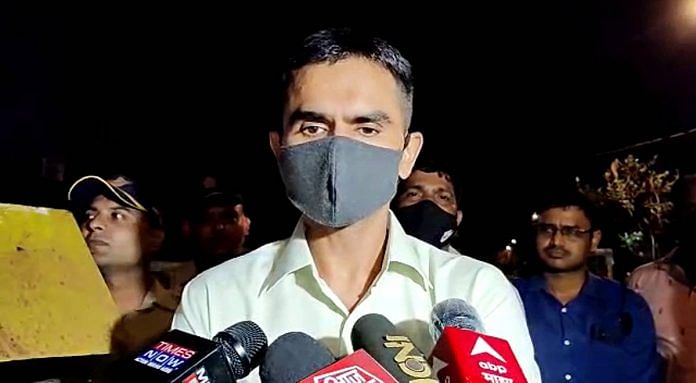 File photo of Sameer Wankhede talking to the media about the Aryan Khan case | ANI