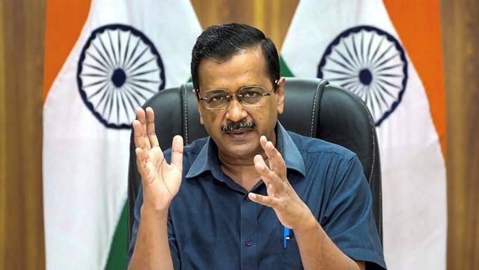 File photo of Delhi Chief Minister Arvind Kejriwal during a press conference in New Delhi| PTI