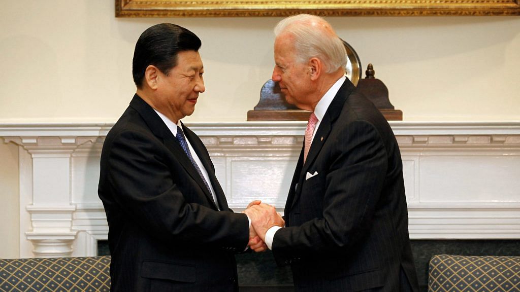 File photo of China President Xi Jinping and US President Joe Biden in the Roosevelt Room at the White House in Washington, DC | Photo: Chip Somodevilla/Getty Images via Photo