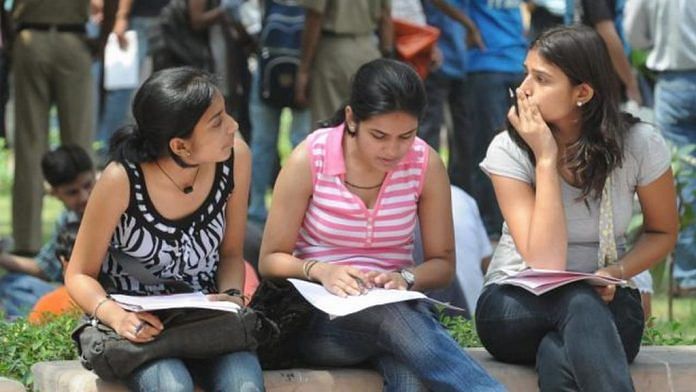 Representational Image of University students | Photo: www.du.ac.in