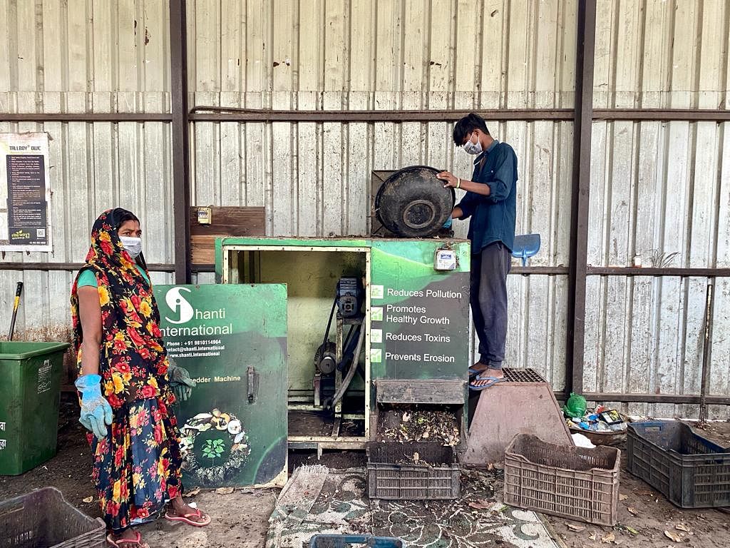 The compost shed in Sector 47, Noida. | Photo credit: Tina Das