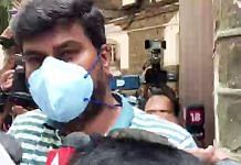 Prabhakar Sail speaks to the media as he leaves from Sahar Police Station in Mumbai, on 25 October 2021 | ANI Photo