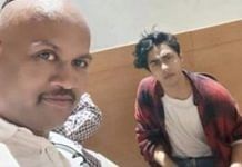 K.P. Gosavi (left) with Aryan Khan (right) after the raid, in a selfie that has gone viral | ANI
