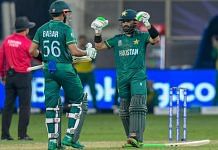 Pakistan Captain Babar Azam and Mohammad Rizwan chased down India's score of 151 in 17.5 overs | Twitter | @WahabViki
